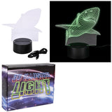Shark Color Changing Light 3D Illusion Lamp