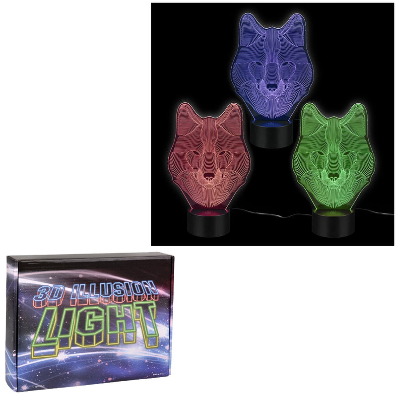 Wolf 3D Illusion Color Changing Light (10")