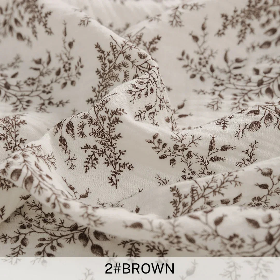 Breathable Pure Cotton Double-Layer Crepe Fabric For Bedding Home Wear Pajama Summer Dress DIY Clothing Cloth 135x50cm/500cm
