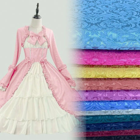 150cm Wide 3D Embossing Brocade Jacquard Damask Fabrics For Sewing Clothes Top Skirt Suit Lining Girls Apparel DIY Home Textile