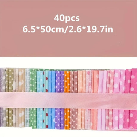 40Pcs DIY Cotton Handmade Craft Fabric Various Patterns Sewing Textiles Doll Clothes Splicing Cloth Family Work Artcraft Fabric
