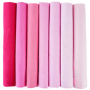7PCS 25 x 25cm/50 x 50cm Squares Cotton Craft Plain Fabric Cloths for DIY Bundle Patchwork Quilting Sewing Scrapbooking Artcraft