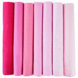 7PCS 25 x 25cm/50 x 50cm Squares Cotton Craft Plain Fabric Cloths for DIY Bundle Patchwork Quilting Sewing Scrapbooking Artcraft