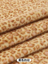 0.5/1/2 Yards Faux Fur Dot Printed Fabric for Plush Toys Cotton Dolls Warm Hats Decorative Cloth Handmade Sewing Fabrics