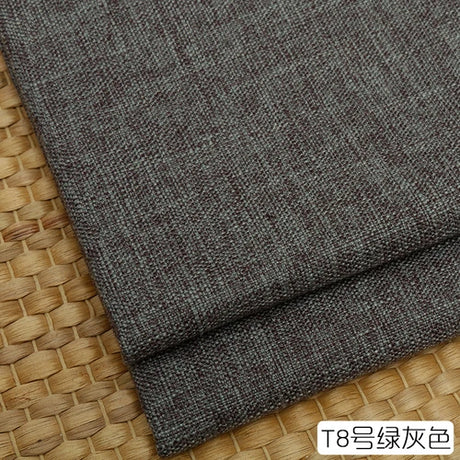 100cm*148cm Solid Color Thick Coarse Linen Sofa Fabric Cotton and Linen Curtain Tablecloth DIY Polyester Linen Fabric 400-500g/m