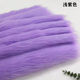 Purple Blue Colour Imitation Fox Fur Fabric 50*50CM For DIY Sewing Coat Homedecor Pillow Faux Fur Fabric