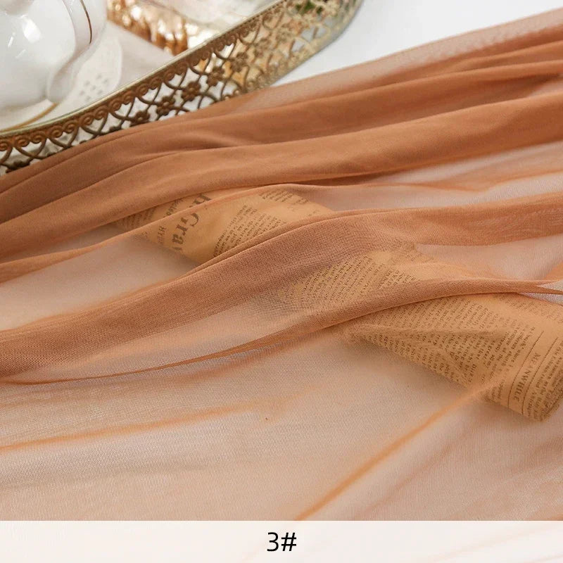 0.5m/1m/5m Soft Power Stretch Mesh Fabric for Sewing Dance Dresses Bridal Dress Backing Tight Performance Costumes Mosquito Net