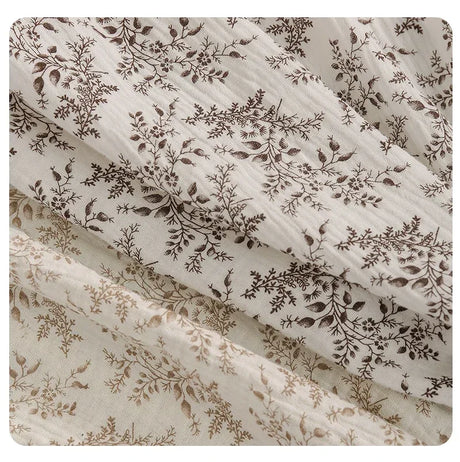 Breathable Pure Cotton Double-Layer Crepe Fabric For Bedding Home Wear Pajama Summer Dress DIY Clothing Cloth 135x50cm/500cm