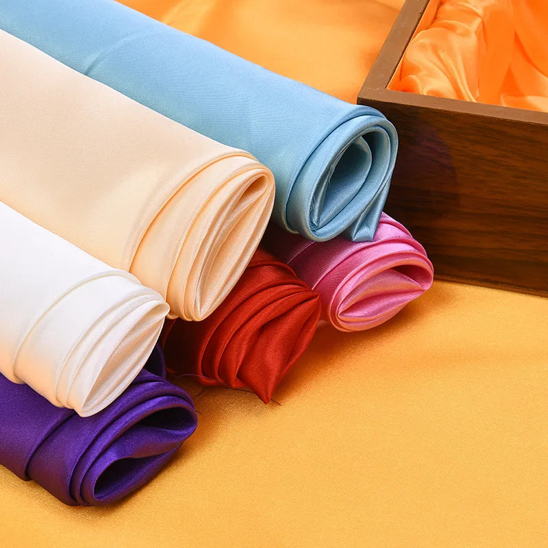 1m-7m Charmeuse Satin Fabric Silky & Shiny Cloth Fabric Shiny Upholstery Lining Drapery DIY Crafts Soft for Wedding Decorations