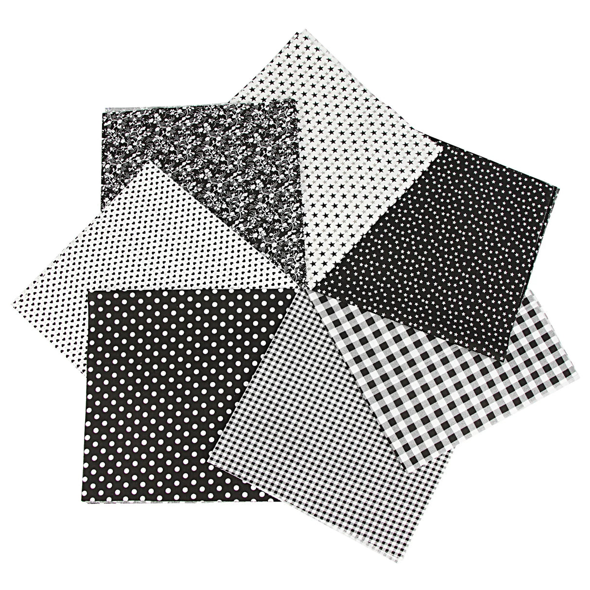 7Pcs 20" x 20" Cotton Fabric DIY Making Supplies Quilting Patchwork Fabric Fat Quarter Bundles DIY for Quilting Patchwork