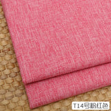 100cm*148cm Solid Color Thick Coarse Linen Sofa Fabric Cotton and Linen Curtain Tablecloth DIY Polyester Linen Fabric 400-500g/m