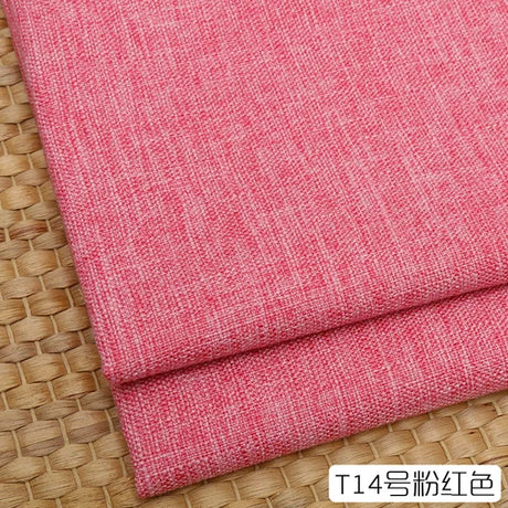 100cm*148cm Solid Color Thick Coarse Linen Sofa Fabric Cotton and Linen Curtain Tablecloth DIY Polyester Linen Fabric 400-500g/m