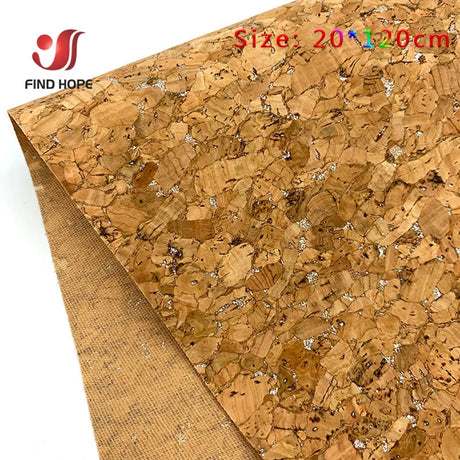 1 Roll 20*120cm Natural Cork Leather Sewing Fabric Wood Grain Material for Background Handmade Bag Bow Decor Crafts DIY