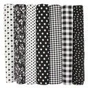 7Pcs 20" x 20" Cotton Fabric DIY Making Supplies Quilting Patchwork Fabric Fat Quarter Bundles DIY for Quilting Patchwork