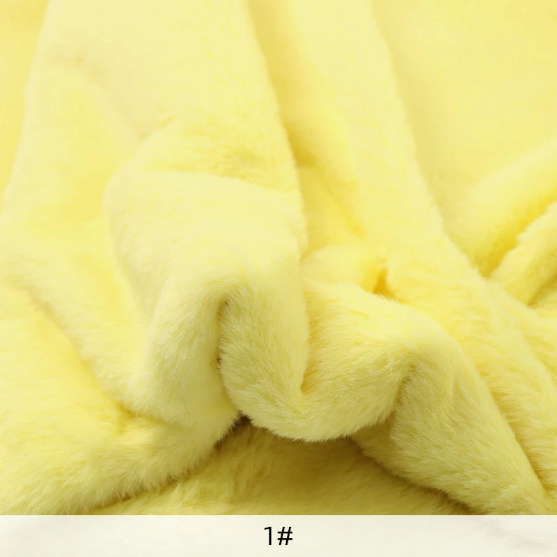 8mm Imitation Rabbit Fur Fabric Soft Short Plush For Warm Scarf, Doll,DIY Plush Toys Fabric Background Display Cloth 50x50cm/1m