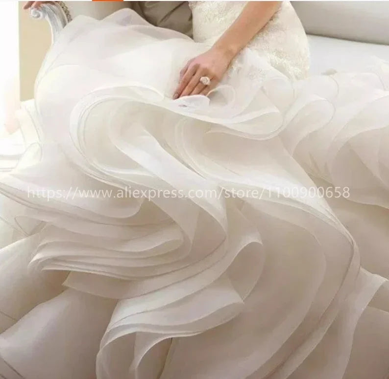5M. Encrypt Thicken Matt Organza Fabric Satin Wedding Dress Fabric Designer Style Fabric.organza Lace Fabric 2025 High Quality