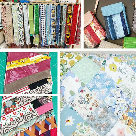 200PCS Squares Craft Fabric Cloths for DIY Bundle Patchwork Quilting Sewing Scrapbooking Artcraft