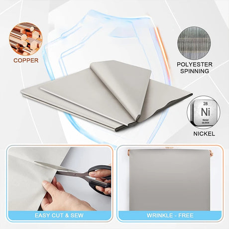 Faraday Fabric Radiation Protection WiFi Blockers for Home Anti-Radiation Blanket Fabric Emf/Rf/RFID Protection Blocking Cloth
