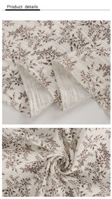 Breathable Pure Cotton Double-Layer Crepe Fabric For Bedding Home Wear Pajama Summer Dress DIY Clothing Cloth 135x50cm/500cm