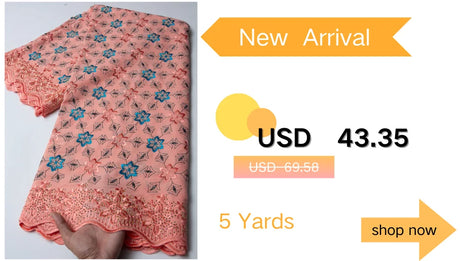 Brocade Lace Fabric African High Quality Jacquard Nigerian Lace Fabrics Luxury Party Dresses for Women Sewing 2025,2.5Yards 4188