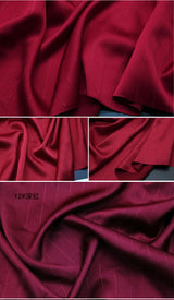 High End Bright Silk Striped Imitation Acetic Acid Fabric Satin Glossy Silk Smooth Drape Feeling Suit Dress Pants Fabric