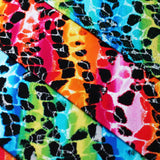 Safari River Nylon Spandex Fabric - Glitter Multicolor Stone River Print, 58-60" Width (1 Yard)