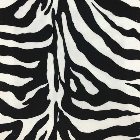Zebra Velvet Fabric by the Yard