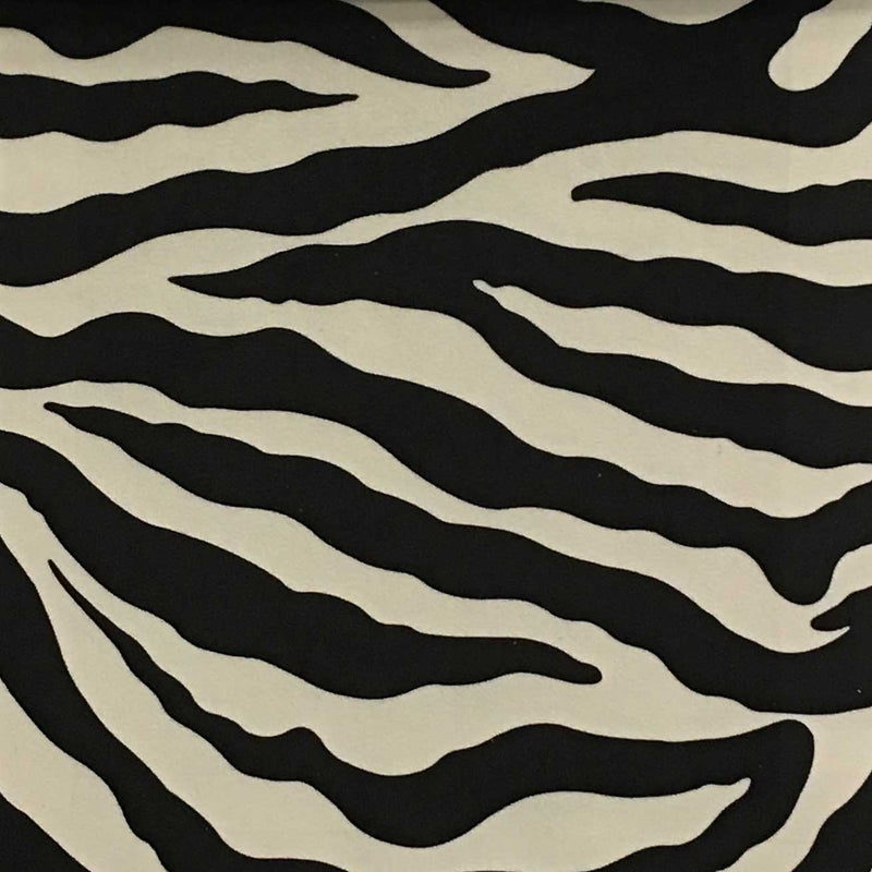 Zebra Velvet Fabric by the Yard