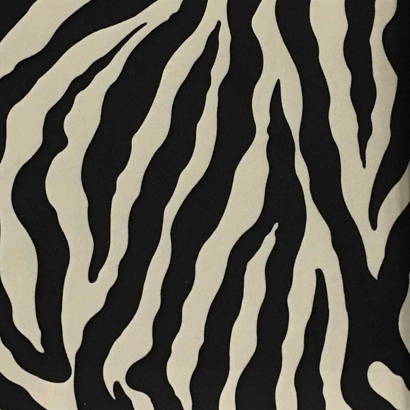 Zebra Velvet Fabric by the Yard