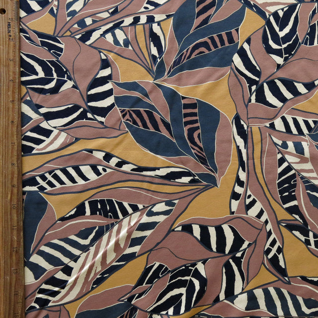 Swim Knit Nylon Spandex Safari Foliage 4-Way Stretch