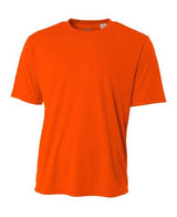 A4 NB3142 Youth Cooling Performance Crew Micro Poly Interlock Fabric - Safety Orange, 44+ UPF, Moisture Wicking, Stain Release (1 Piece)
