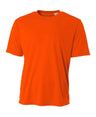 A4 NB3142 Youth Cooling Performance Crew Micro Poly Interlock Fabric - Safety Orange, 44+ UPF, Moisture Wicking, Stain Release (1 Piece)