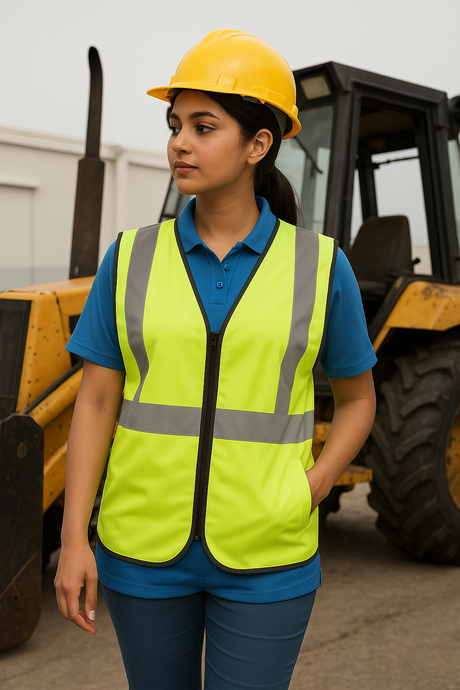 Safety Vest Polyester Fabric - Safety Yellow (1 Unit)