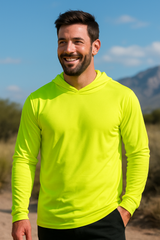 Hooded Longsleeve Polyester Fabric - Safety Yellow (1 Piece)