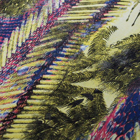 Plume Tropics Nylon Spandex Fabric - Dusk, Sage, Tropical Plume Print, 58-60" Width (1 Yard)