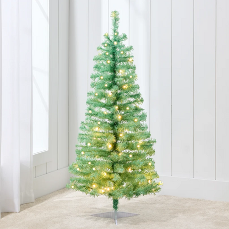 Pre-lit Colorful Mini Spruce Christmas Tree w/ LED Lights - 4ft
