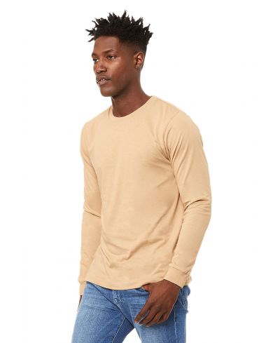 Bella Canvas 3501 Long Sleeve Cotton Fabric - Sand Dune, Long Sleeve, Crew Neck (1 Piece)