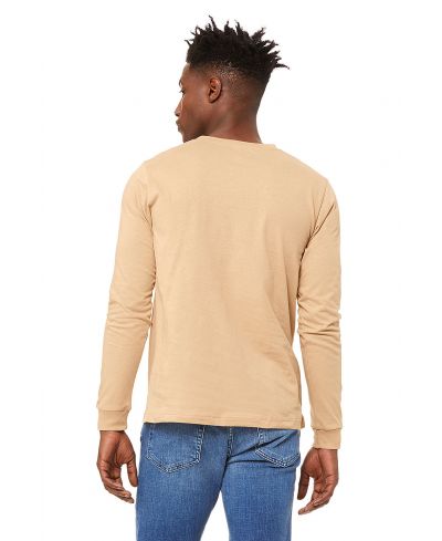 Bella Canvas 3501 Long Sleeve Cotton Fabric - Sand Dune, Long Sleeve, Crew Neck (1 Piece)