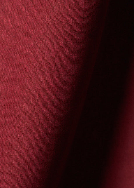 1 Yard Sangria Pure Linen Fabric, Midweight 5.5 oz Softened Solid Weave 52 Inch