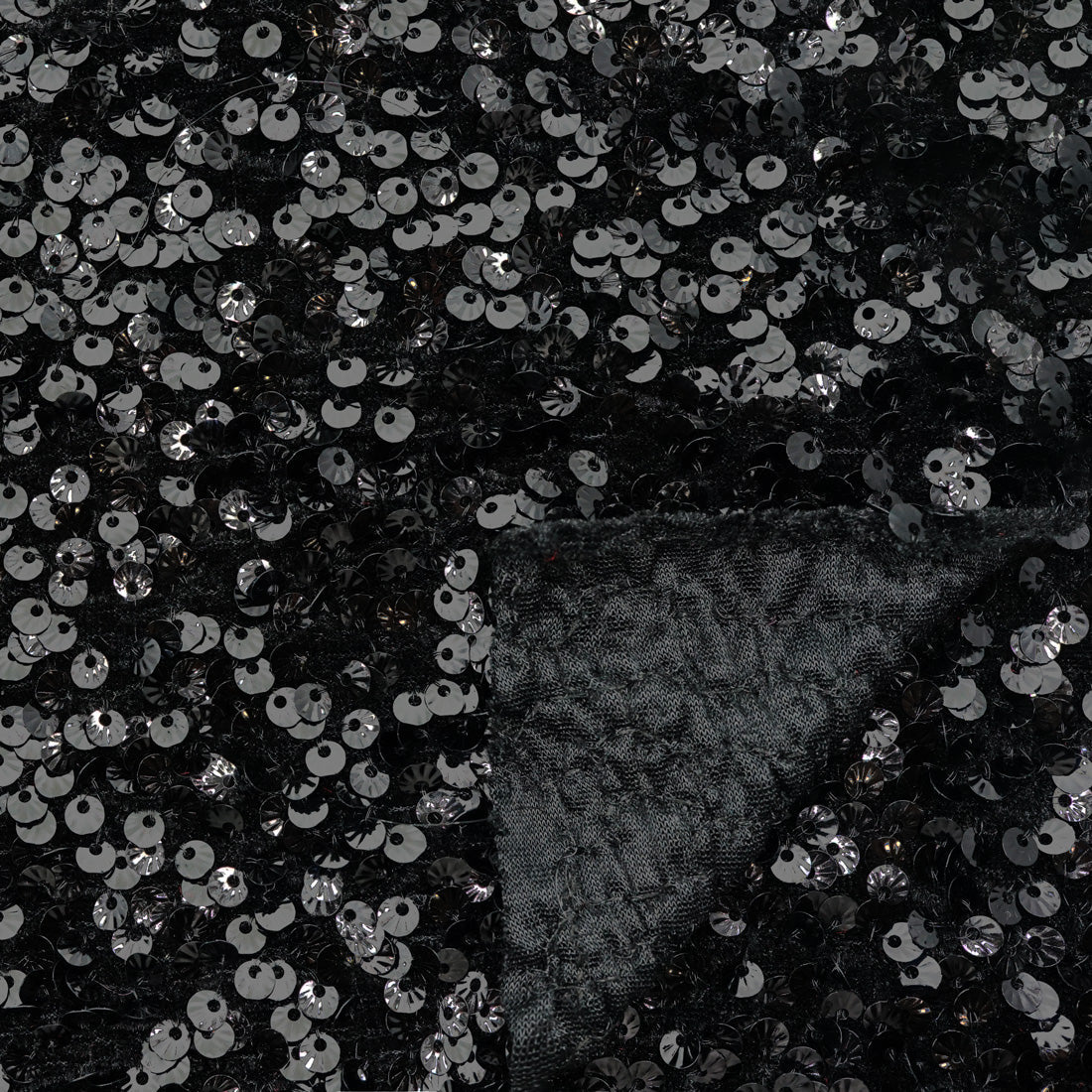 Sanibel Seashell Polyester Velvet Sequin Fabric - Seashell Sequin, 49" Width, 365 GSM (1 Yard)