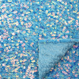 Sanibel Seashell Polyester Velvet Sequin Fabric - Seashell Sequin, 49" Width, 365 GSM (1 Yard)
