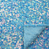 Sanibel Seashell Polyester Velvet Sequin Fabric - Seashell Sequin Embellishment, 49" Width (1 Yard)