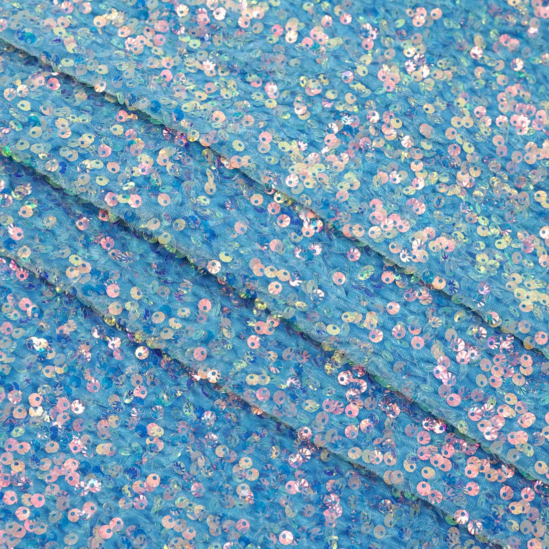 Sequin Velvet Seashell Fabric