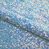 Sanibel Seashell Polyester Velvet Sequin Fabric - Seashell Sequin, 49" Width, 365 GSM (1 Yard)