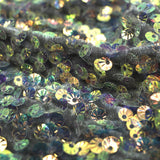 Sanibel Seashell Polyester Velvet Sequin Fabric - Seashell Sequin, 49" Width, 365 GSM (1 Yard)