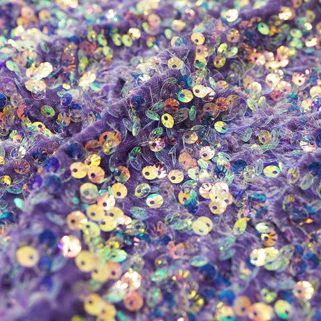 Sequin Velvet Seashell Fabric