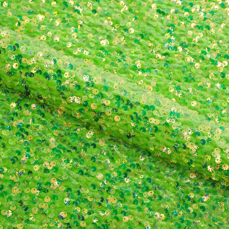 Sanibel Seashell Polyester Velvet Sequin Fabric - Seashell Sequin, 49" Width, 365 GSM (1 Yard)