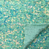 Sanibel Seashell Polyester Velvet Sequin Fabric - Seashell Sequin, 49" Width, 365 GSM (1 Yard)