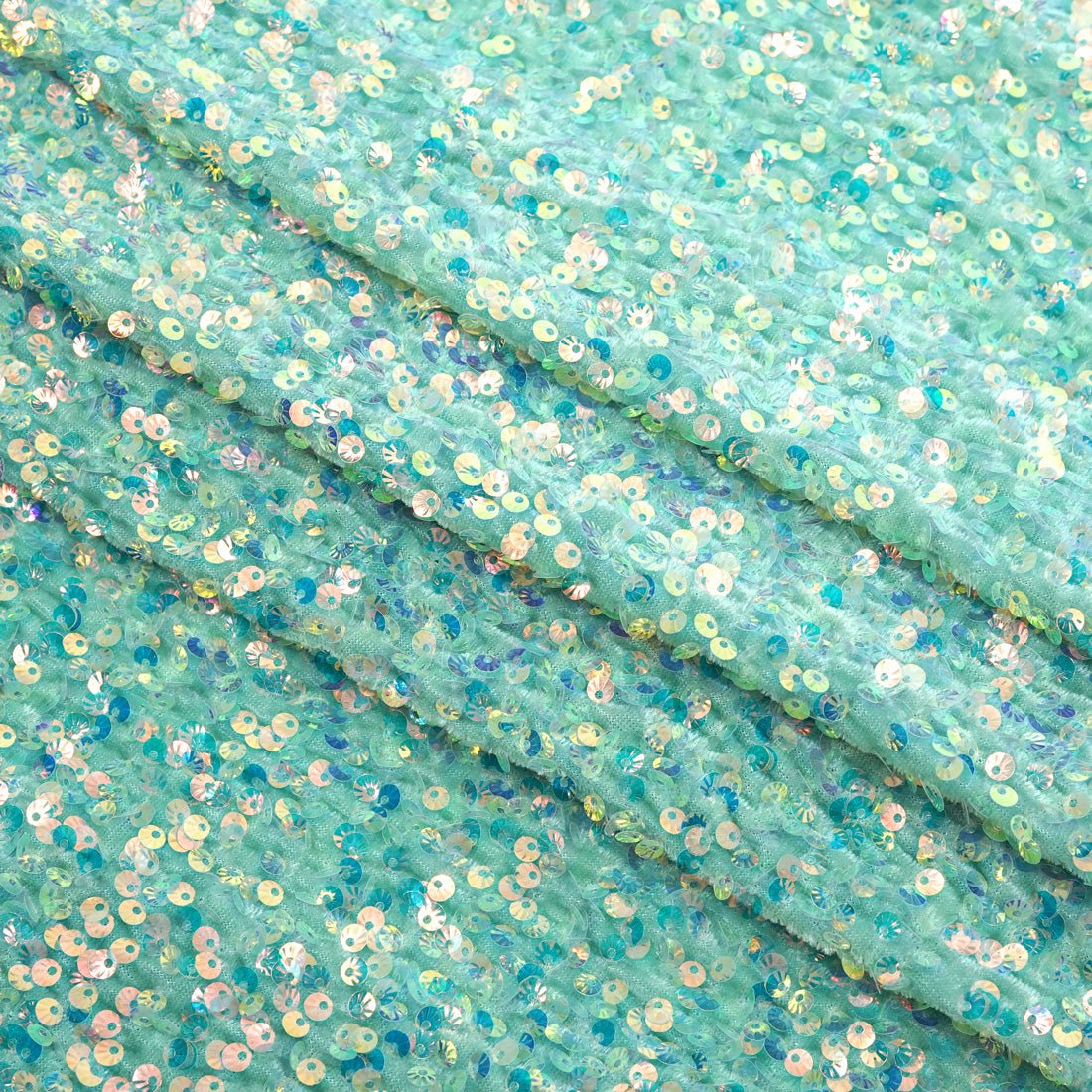 Sequin Velvet Seashell Fabric
