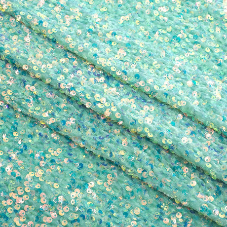 Sequin Velvet Seashell Fabric